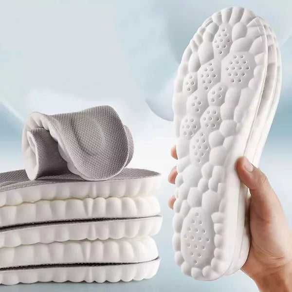 Flexo löpande sportinläggssulor med stötdämpning, 4D-ventilation och hälstöd för löpning och träning