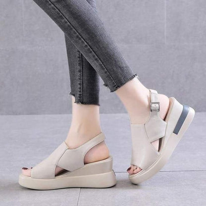 Frida ortopediska damsandaler med valvstöd i beige