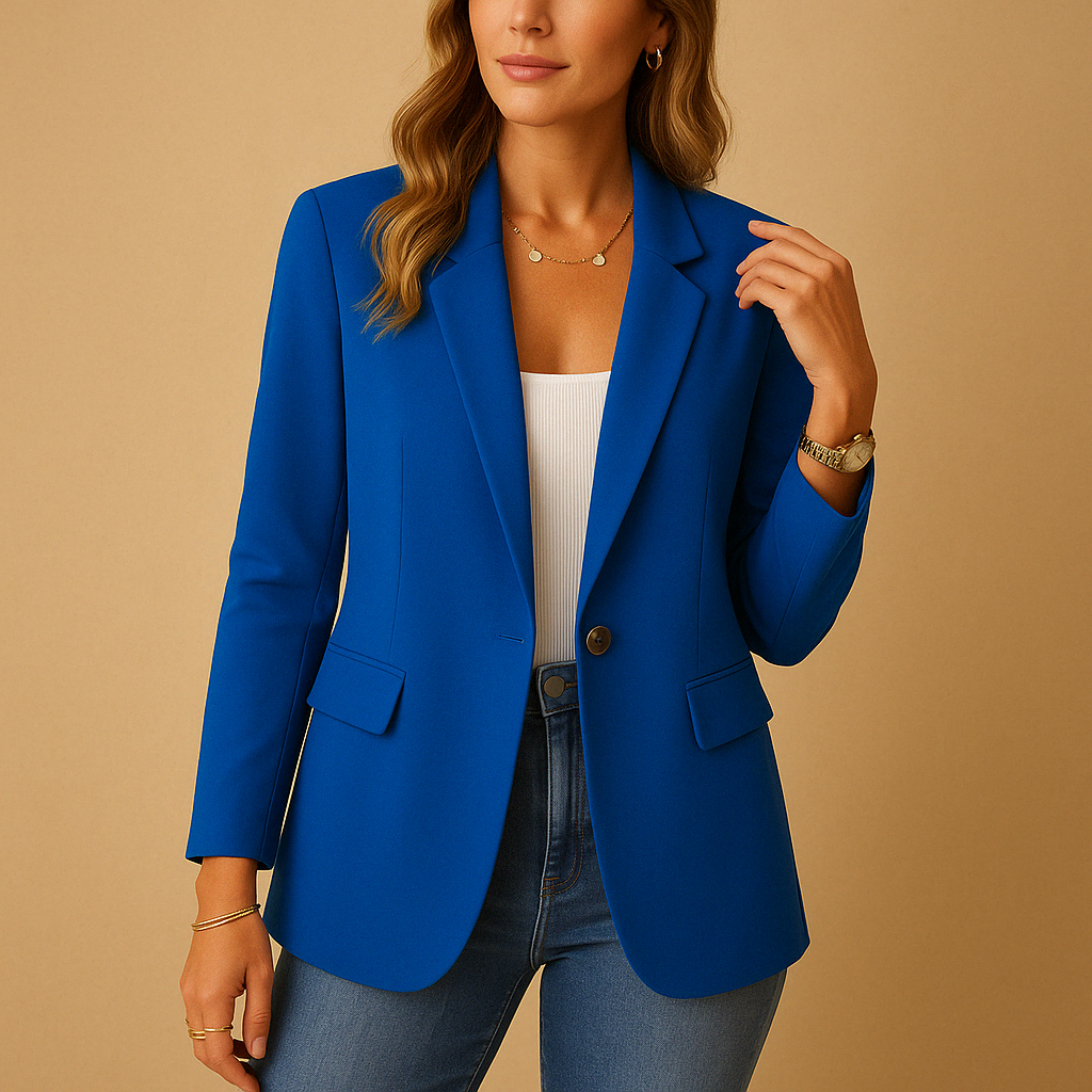 Kelly Blazer Femme Cintré – Elegant Jacket with Stretch Fabric & Structured Cut For Chic Look