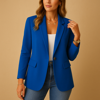 Kelly Blazer Femme Cintré – Elegant Jacket with Stretch Fabric & Structured Cut For Chic Look