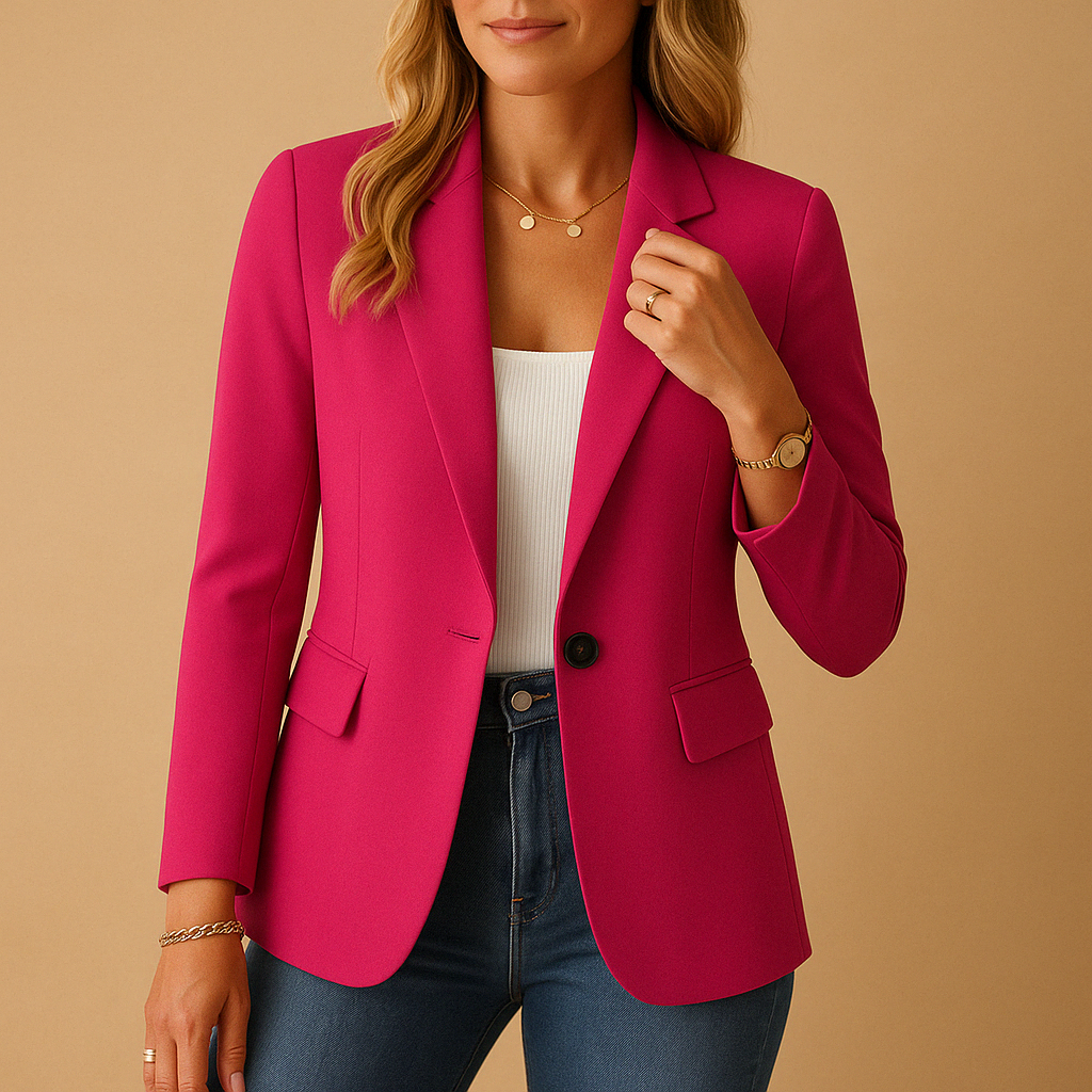 Kelly Blazer Femme Cintré – Elegant Jacket with Stretch Fabric & Structured Cut For Chic Look