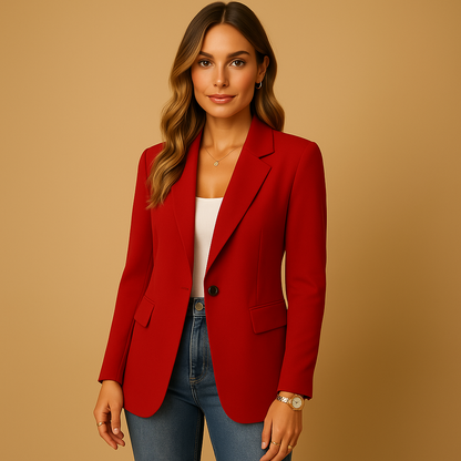 Kelly Blazer Femme Cintré – Elegant Jacket with Stretch Fabric & Structured Cut For Chic Look