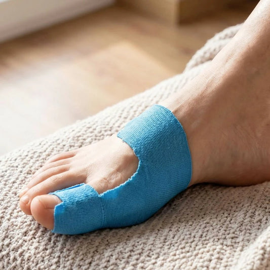 Hallux valgus korrigeringsband i andningsbart material för smärtlindring och tåjustering, 10-pack