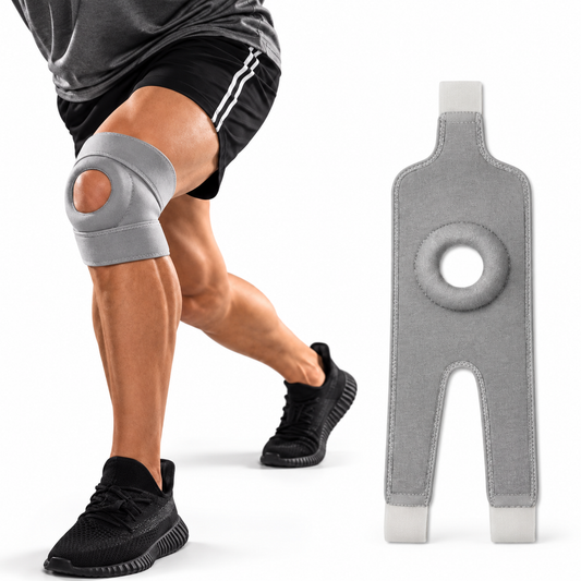 Flexis justerbar knäskena med öppet patella-design för knästöd