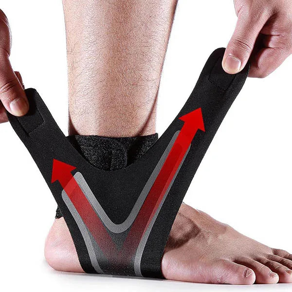 Justerbart elastiskt ankelstöd för fotbågsstöd och smärtlindring vid plantarfasciit