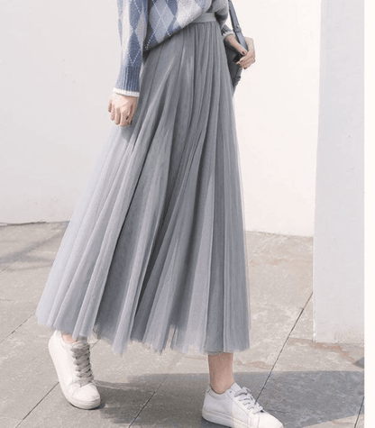 Shandria Tyllkjol Dam – Lätt Midikjol i Tyll & Polyester, Elegant & Flytande Skärning