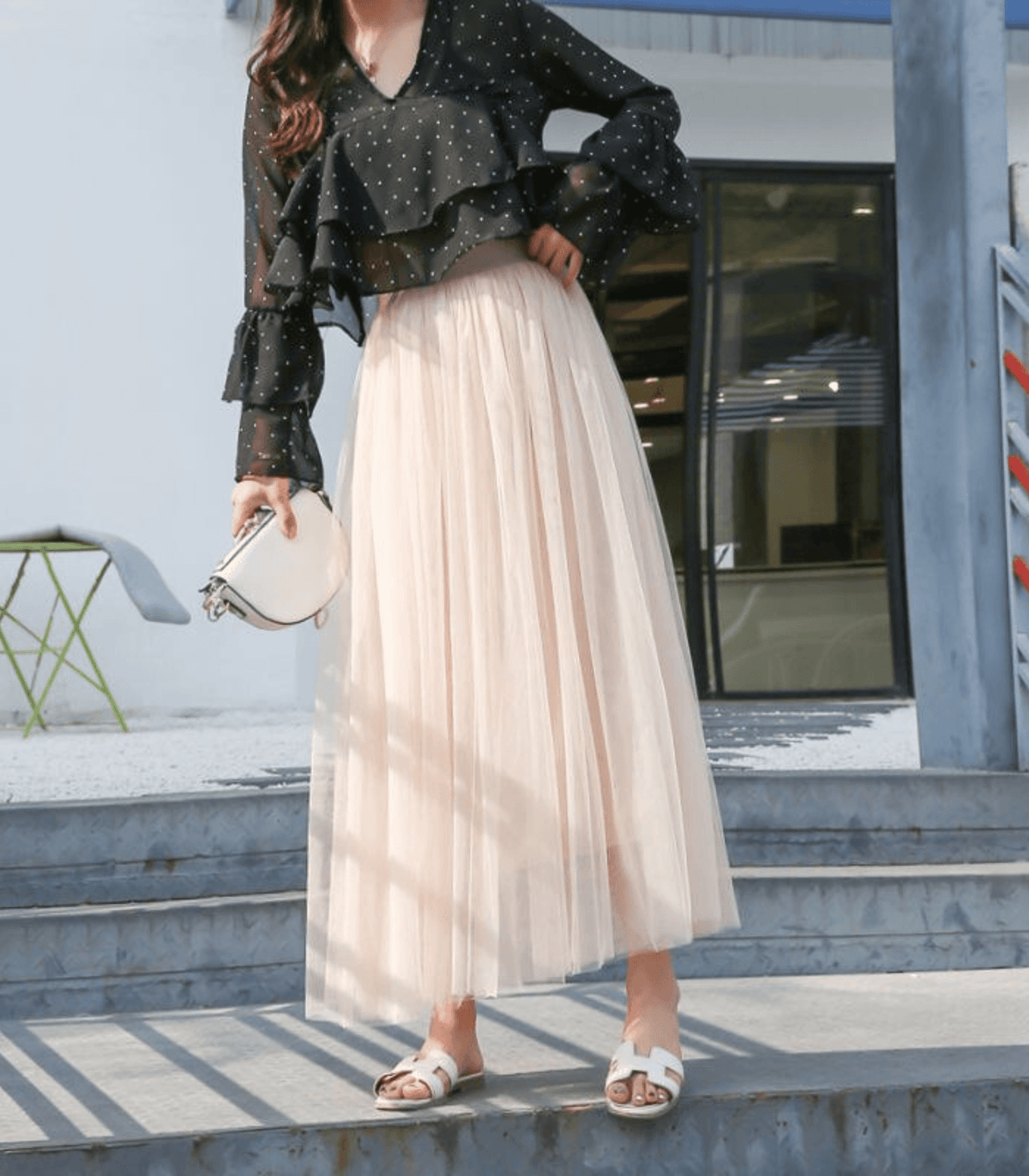 Shandria Tyllkjol Dam – Lätt Midikjol i Tyll & Polyester, Elegant & Flytande Skärning