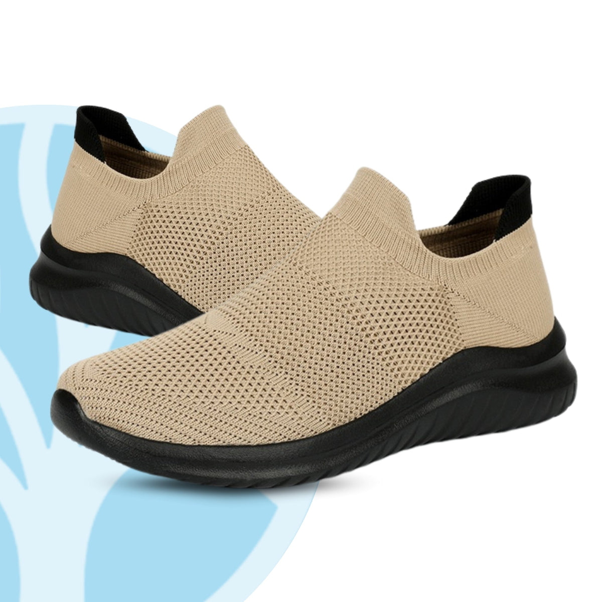Lenna ortopediska slip-on skor i svart med bred passform