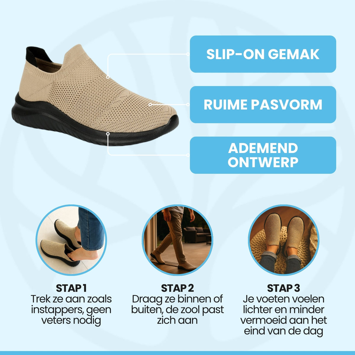 Lenna slip-on skor rosa-vit – lätt och bekväm passform