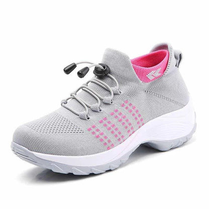 Linna dam sneakers i svart och lila – lätta och andningsbara
