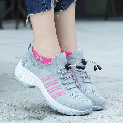 Linna sneakers med elastisk mesh-överdel för dam