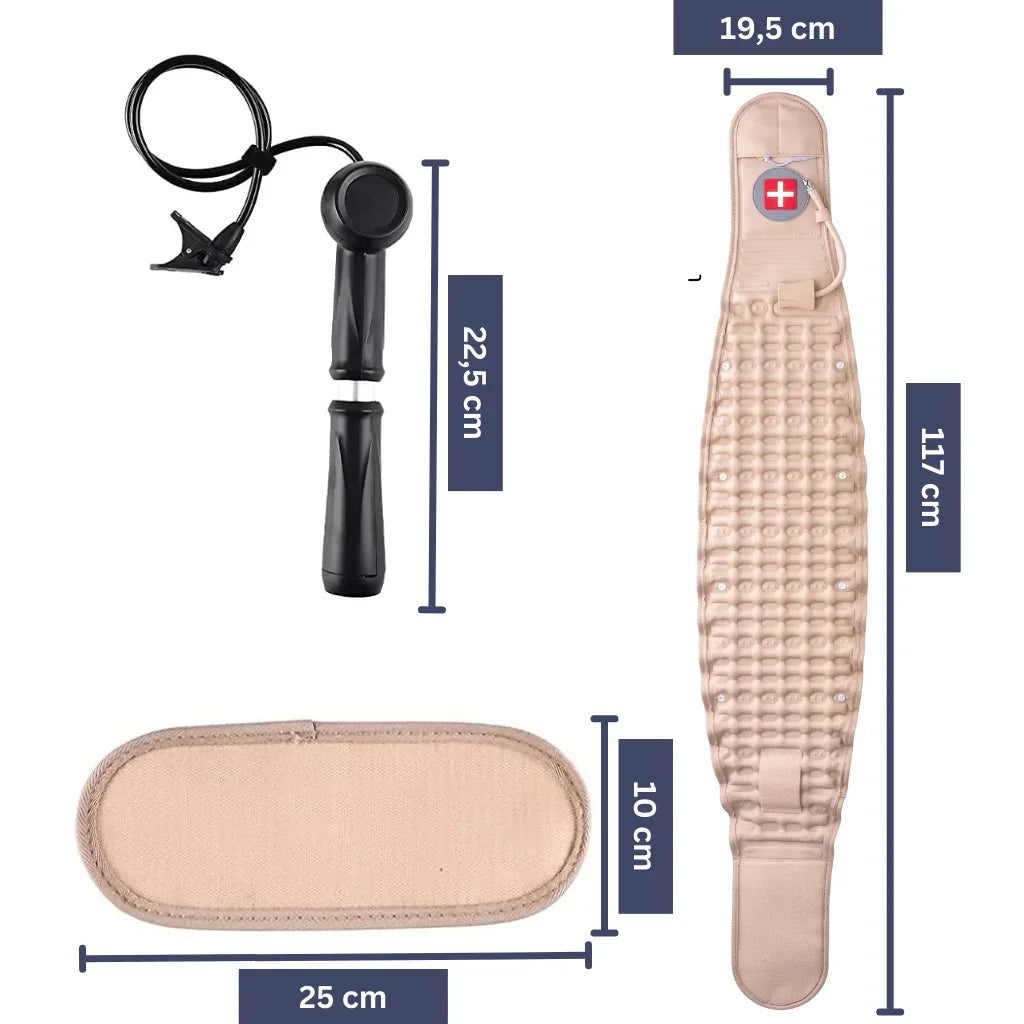 Lumba ryggbälte justerbart 73–122 cm med förlängningsrem