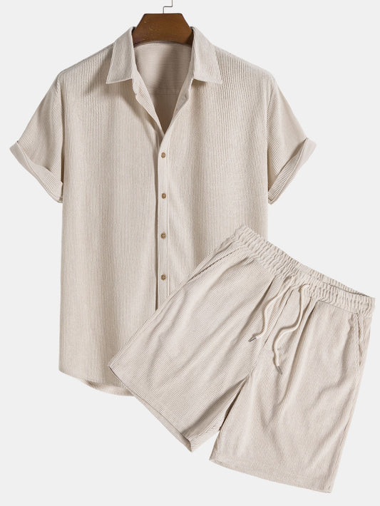 Herren Polo- und Shorts-Set Kareem – Atmungsaktiver Stoff, schmale Passform & Sommerkomfort