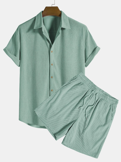 Herren Polo- und Shorts-Set Kareem – Atmungsaktiver Stoff, schmale Passform & Sommerkomfort