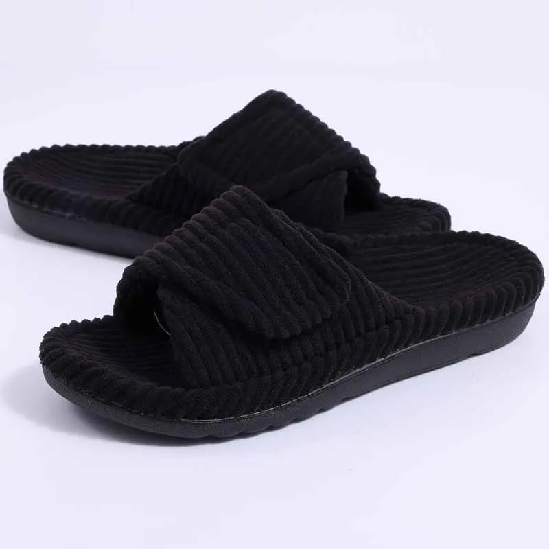 Mila tofflor dam – fyrssäsong, svart och beige jämförelse