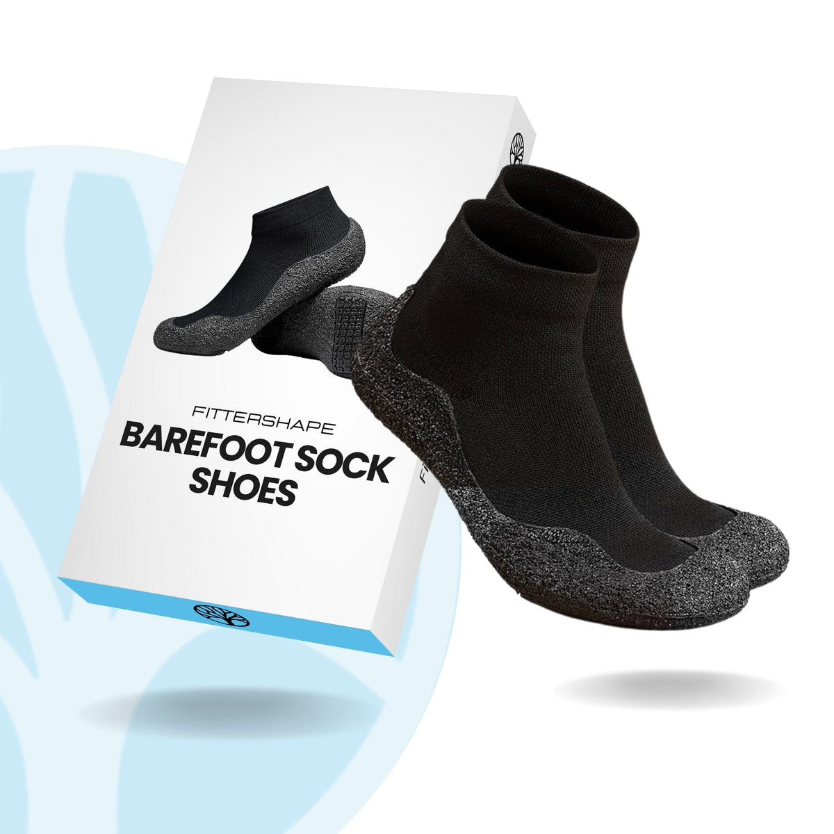 Nokka barefoot sock-skor med brett tåutrymme och halkskyddad sula