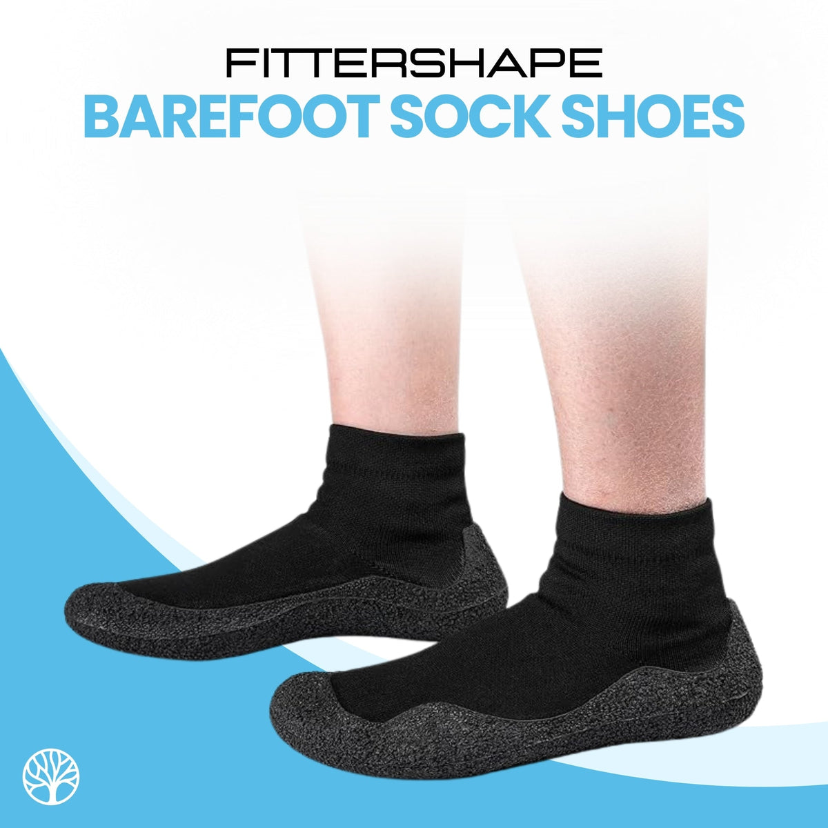 Detalj av halkskyddad sula på Nokka barefoot sock-skor
