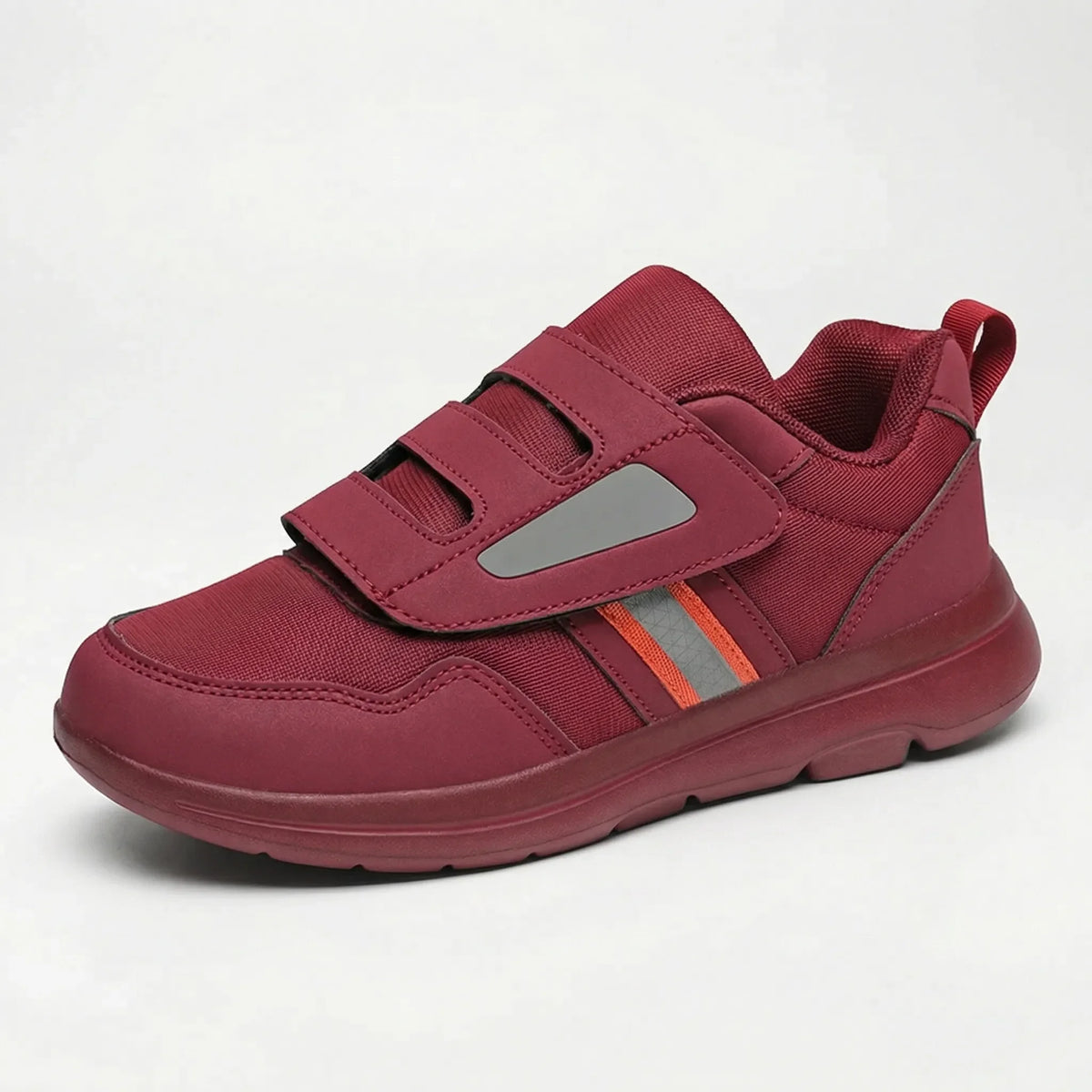 Ortopedisk sneaker i vinröd färg för hallux valgus