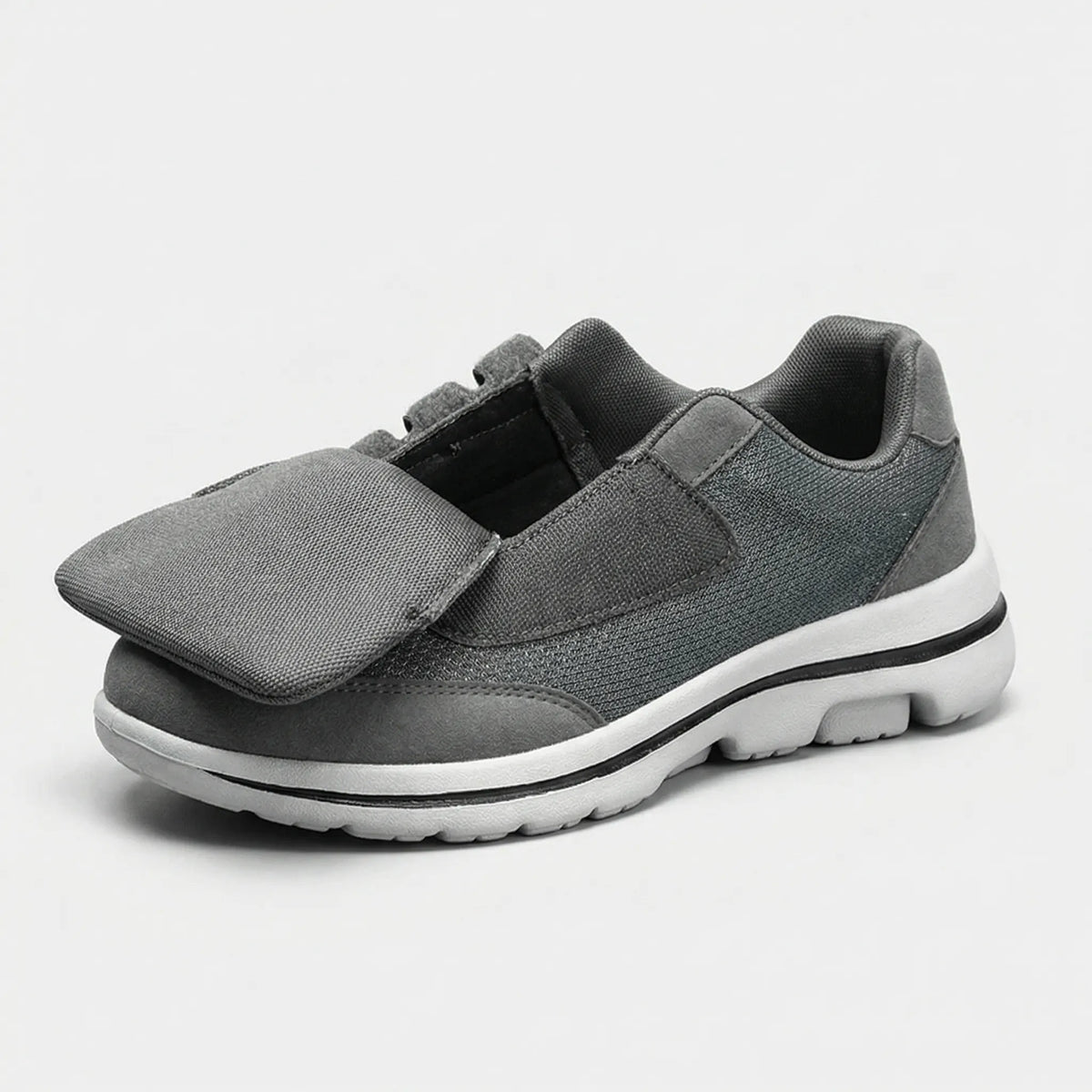 Sidovy av Valgora sneaker som visar rundad tåbox