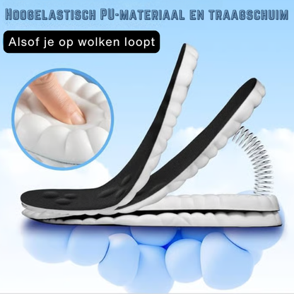 Förstärkta ortopediska sulor i plast och skum – sidovy