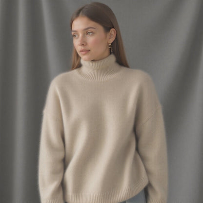 Sydney Damen Rollkragenpullover Oversize aus Kaschmir – Weich, Warm & Elegant