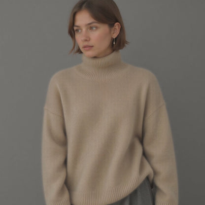 Sydney Damen Rollkragenpullover Oversize aus Kaschmir – Weich, Warm & Elegant