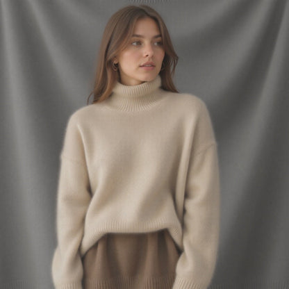 Sydney Damen Rollkragenpullover Oversize aus Kaschmir – Weich, Warm & Elegant
