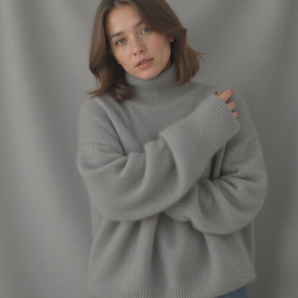Sydney Damen Rollkragenpullover Oversize aus Kaschmir – Weich, Warm & Elegant