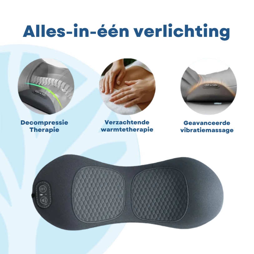 Närbild på Relivo-produktens vibrationsfunktion för ryggbesvär