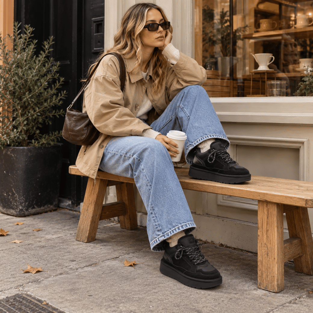 Soleil retro-sneakers dam svart – hållbar sneaker för vardag och fritid