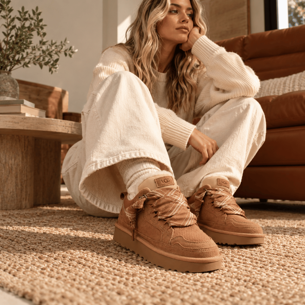 Soleil sneakers dam sand – överdimensionerad tunga och häl-ögla