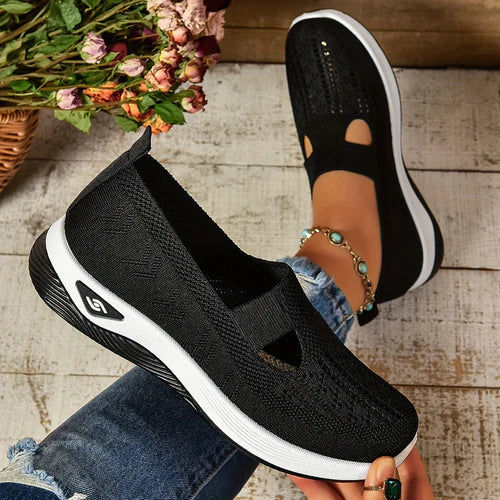 Solvei dam sneakers visade underifrån med stödjande sula