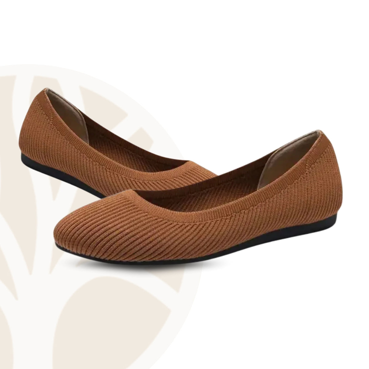 Stella ballerina för känsliga fötter i beige färg
