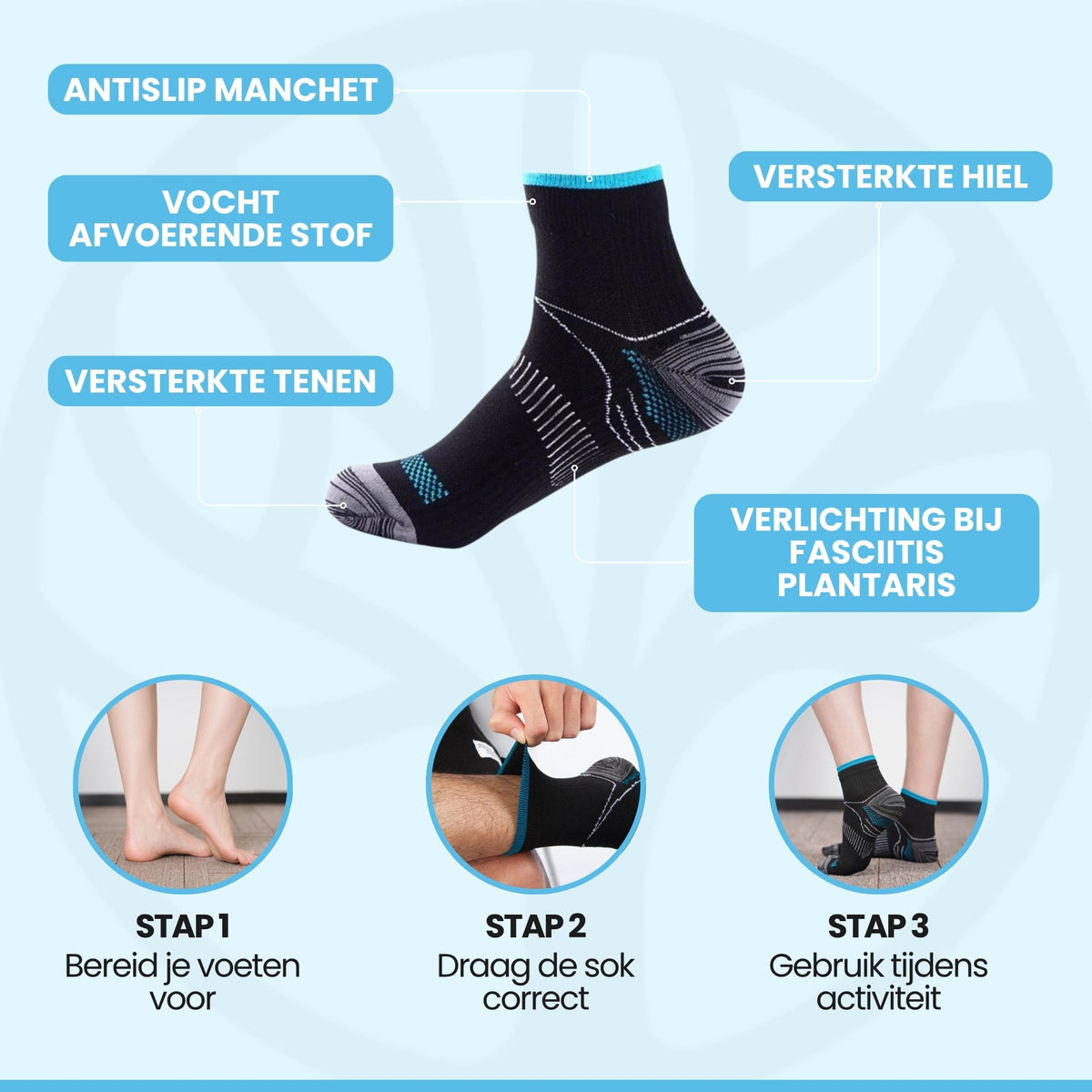 Stridex support sokker som lindrar plantar fasciit dagligen