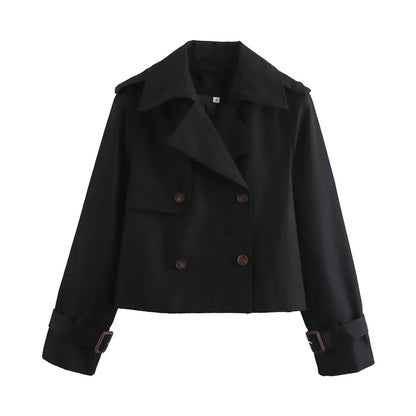 Stilren cropjacka i polyester för modern streetwear-look