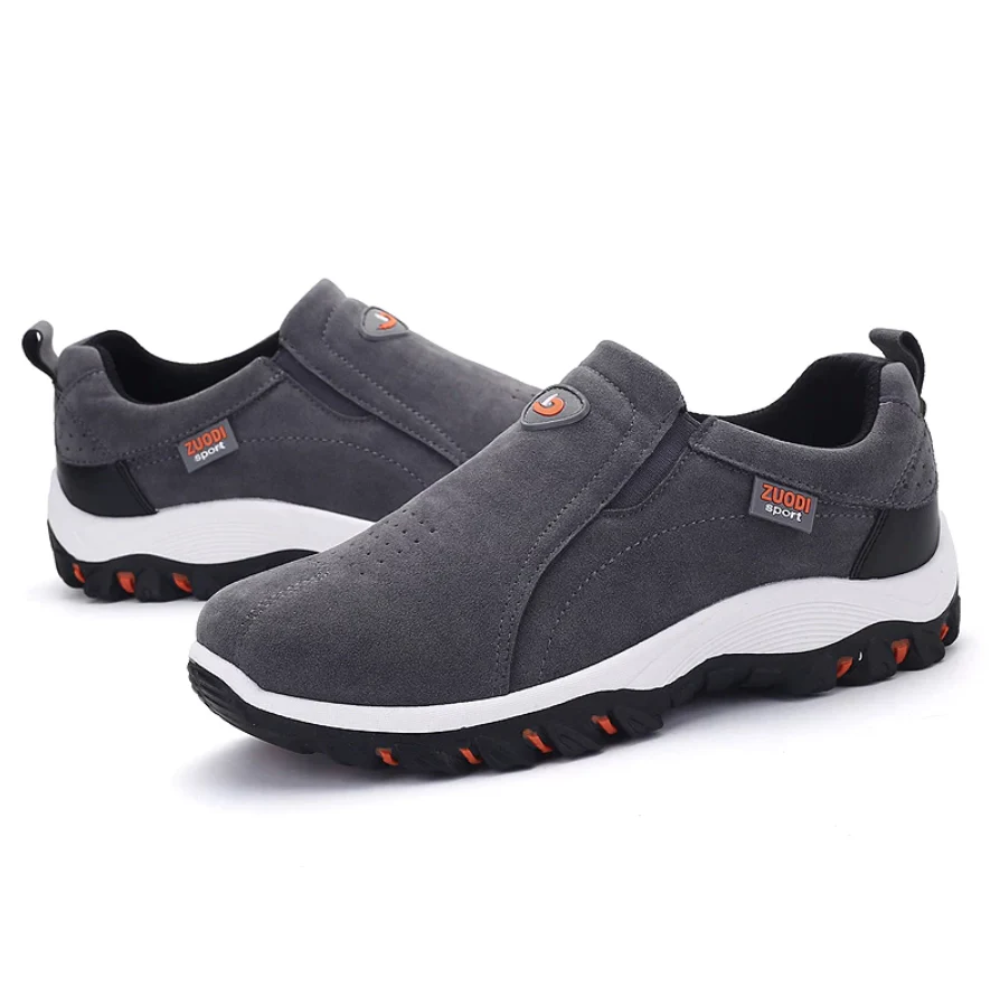 Viggo slip-on skor i blått – lateral sidovy