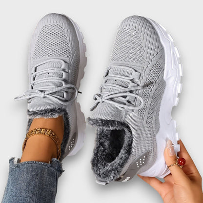 Vinna dam vinter sneakers grå – mjukt foder och stabil sula för daglig komfort